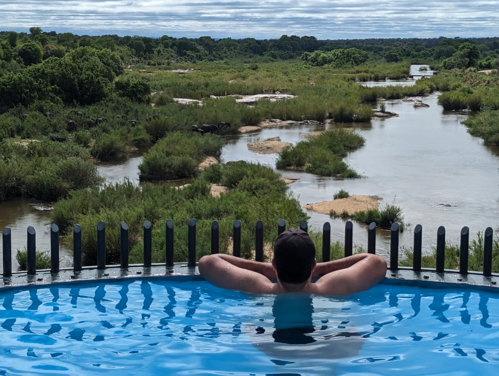 Man in pool at Shalati