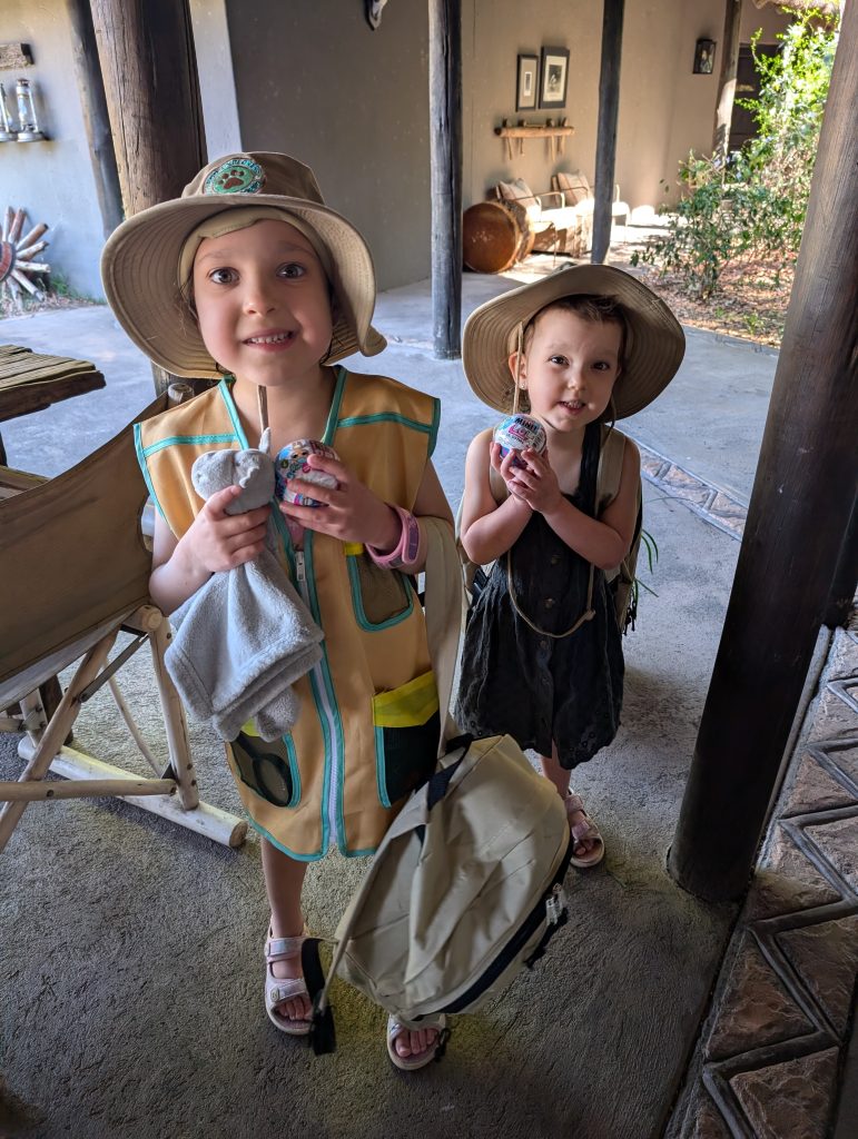 Kids dressed up in safari gear